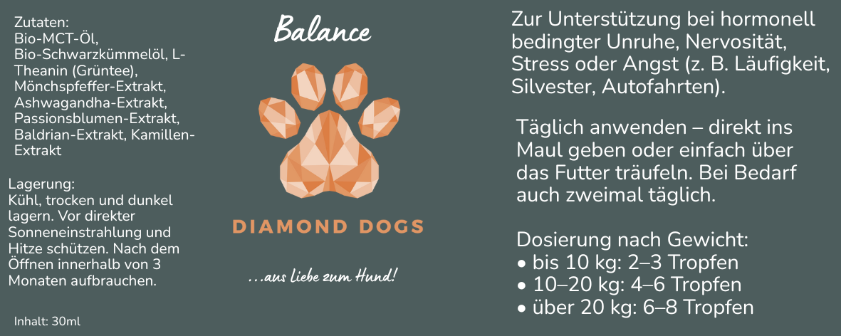 Diamond Dogs Balance Unterstützung für hormonelles Gleichgewicht